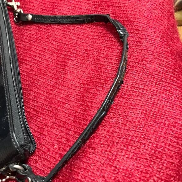 Coach Black Patent Leather Wristlet Bag - Picture 6 of 9